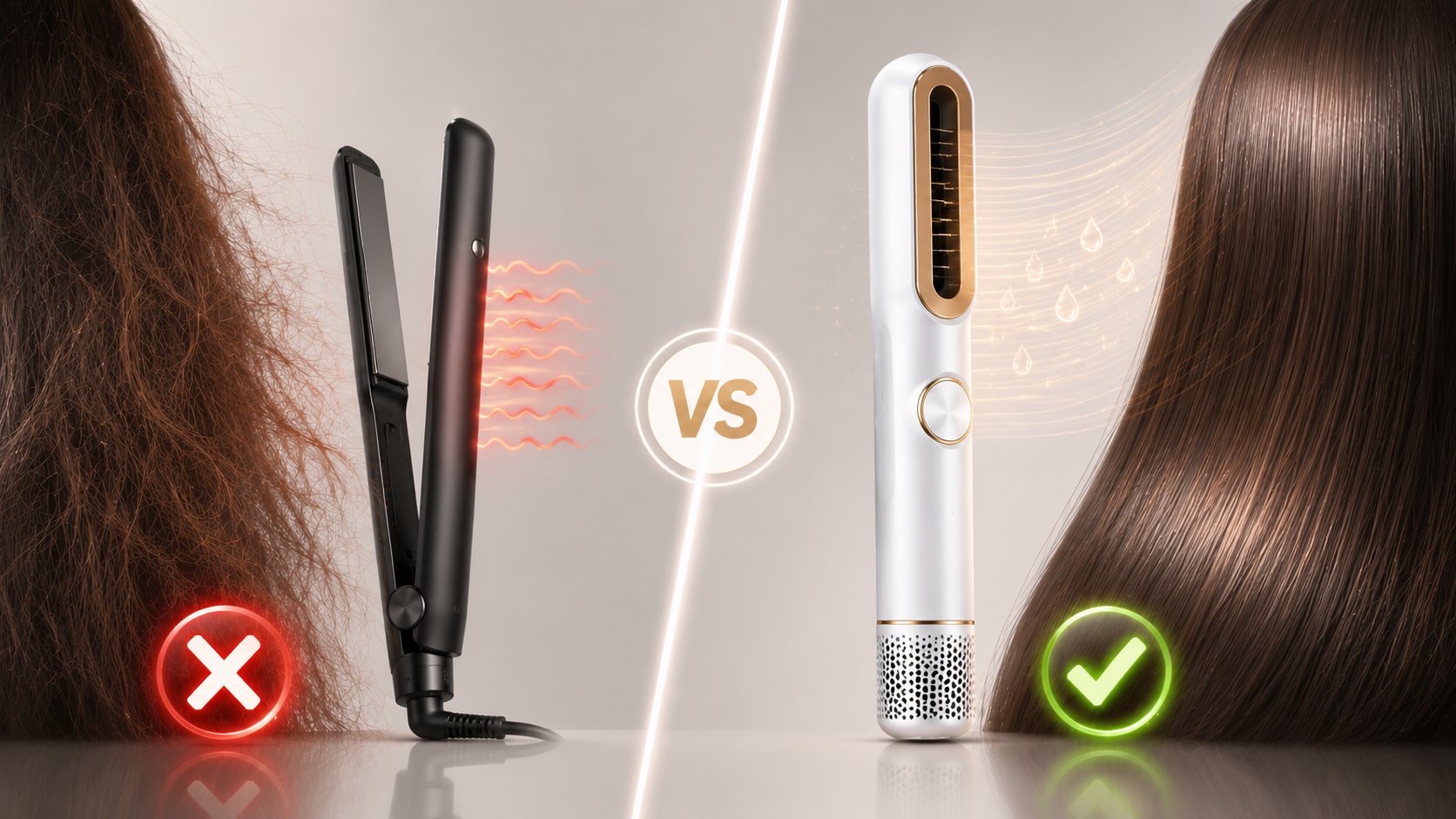 Air chaud pulsé vs fer classique : ce que ça change pour vos cheveux