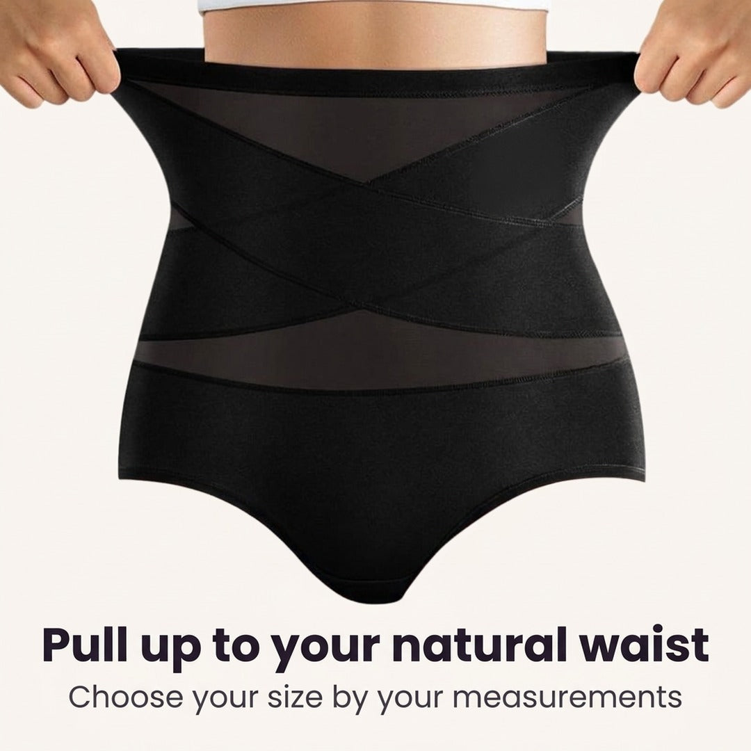 Pull up to your natural waist, choose your size by your measurements