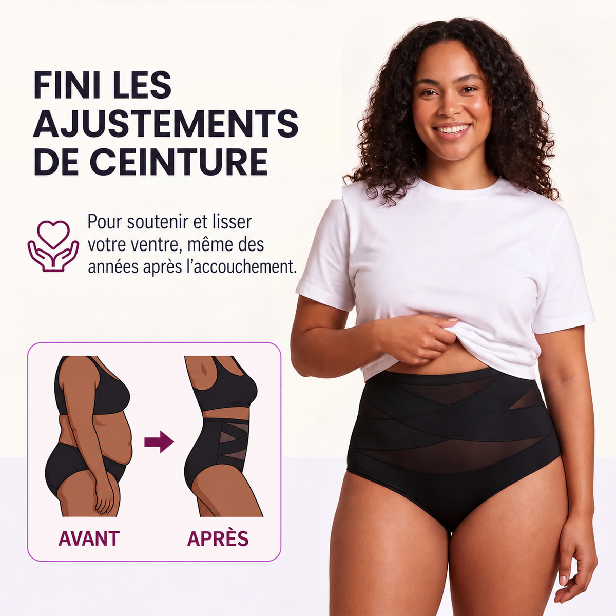 Culotte taille haute à bandes croisées